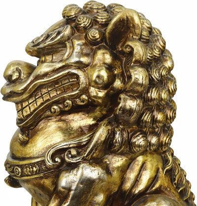 Escultura león resina Feng Shui decoración hogar