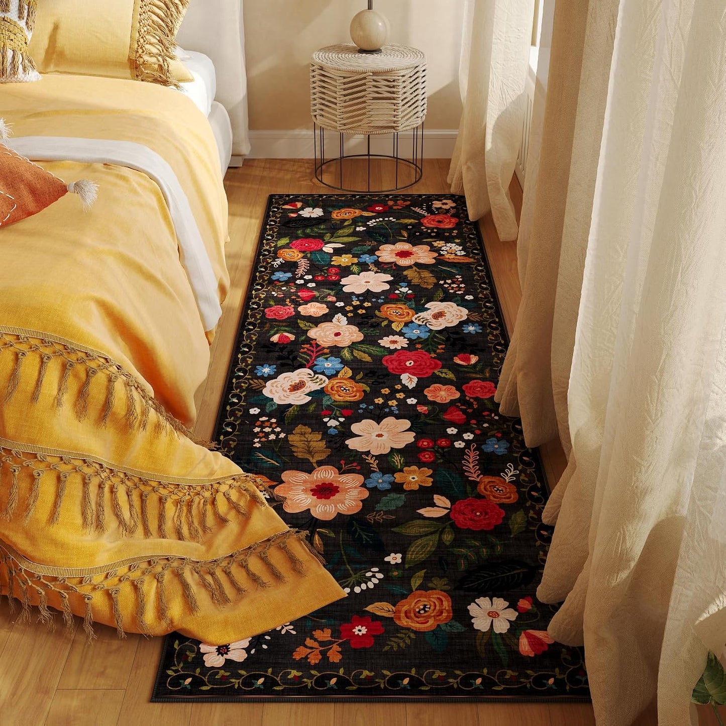 Alfombra pasillo antiderrap 2'6''x8' lavable goma