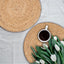 Set 4 manteles yute redondo 13pulg decorativo