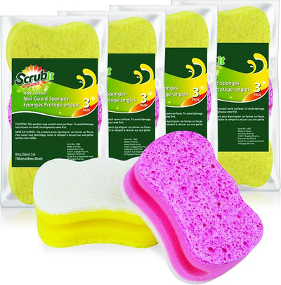 Esponjas celulosa antiarañazos para platos paquete 12