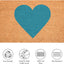 Felpudo corazón turquesa 17x29pulg