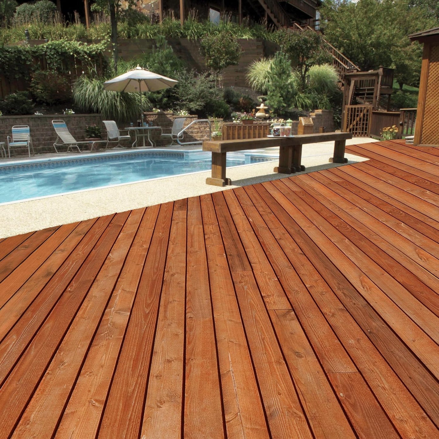 Acabado madera aceite tinte transparente secoya galón