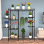 Soporte plantas 8 niveles interior exterior ajustable negro