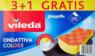 Esponja multicolor 5.1x8.7pulg 4 pzas