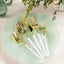 Set 40 cucharas sopa plástico doradas blancas nervaduras