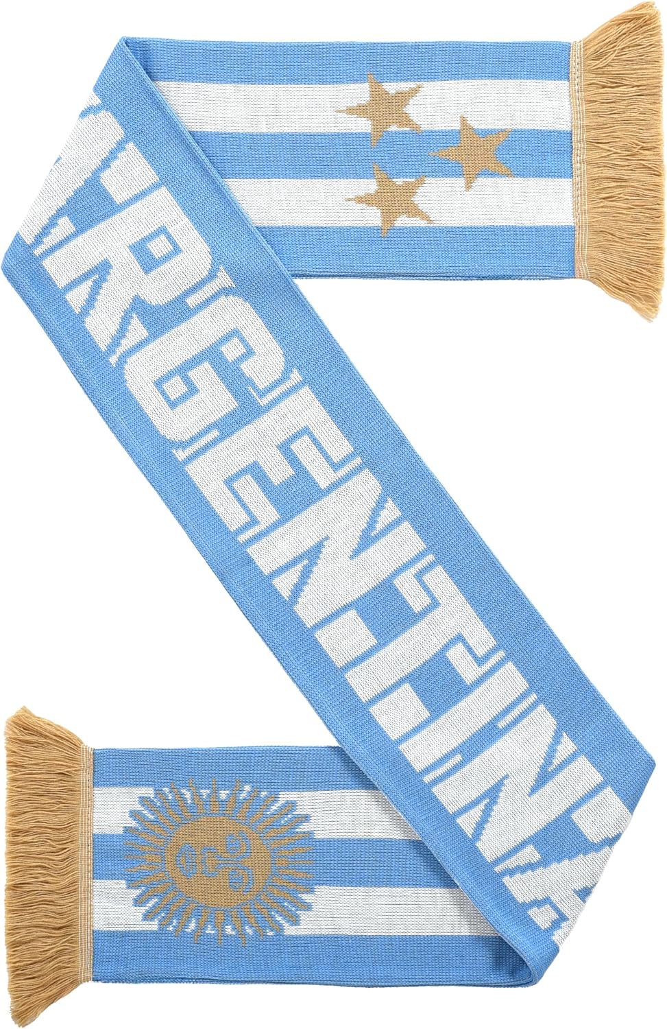 Bufanda punto fútbol argentina rayas unisex