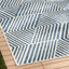 Alfombra patio azul marino/crema 7.9x10.2pies resistente UV