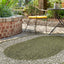 Alfombra área ovalada con borde floral 3x3x5x3ft