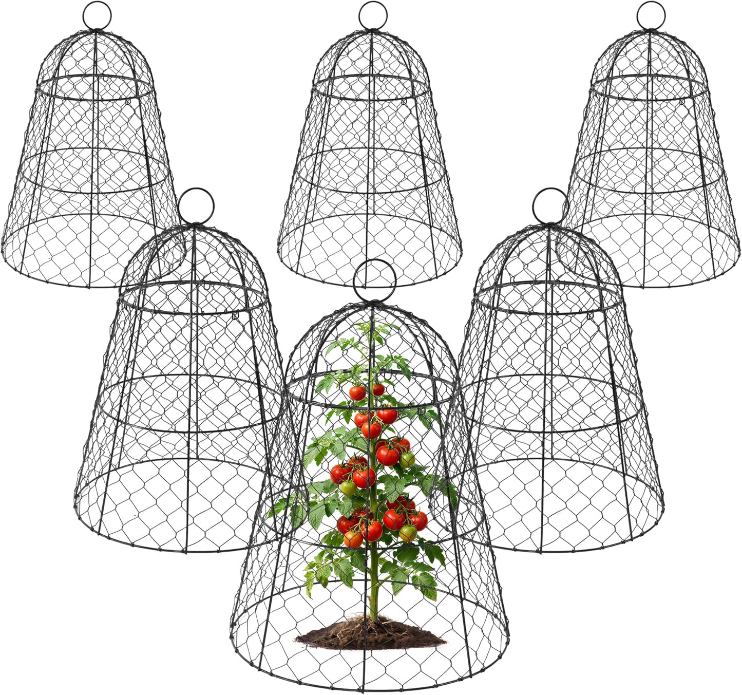 Cubiertas metálicas para plantas 6 Pzas 13x15.8pulg