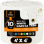 Lona blanca 10oz resistente agua con ojales latón 4x4pies
