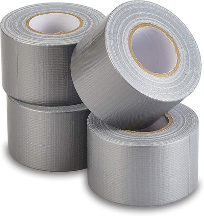 4 Rollos Cinta Adhesiva Impermeable Gris 2pulg x 27yd