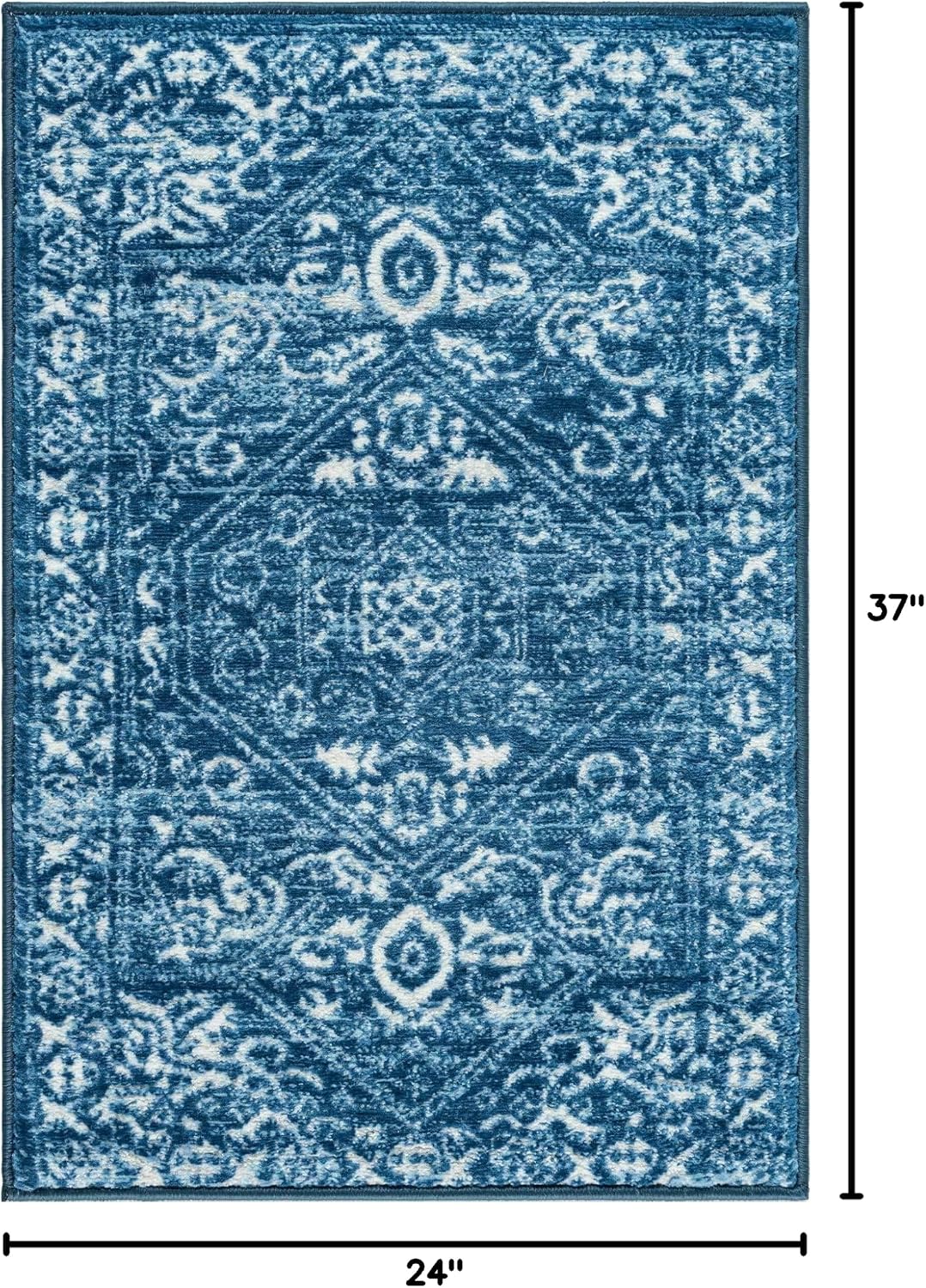 Alfombra área con medallón 2x3ft1pulg rectangular