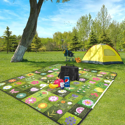 Manta picnic 60x78pulg impermeable plegable 2en1