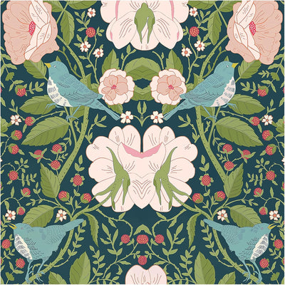 Papel tapiz floral extraíble 17.3x9.8pulg para baño dormitorio