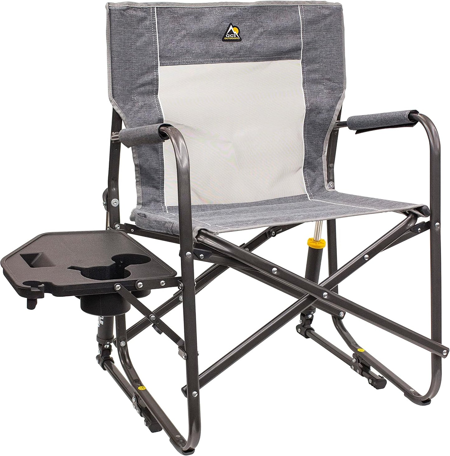 Silla mecedora plegable camping con mesa