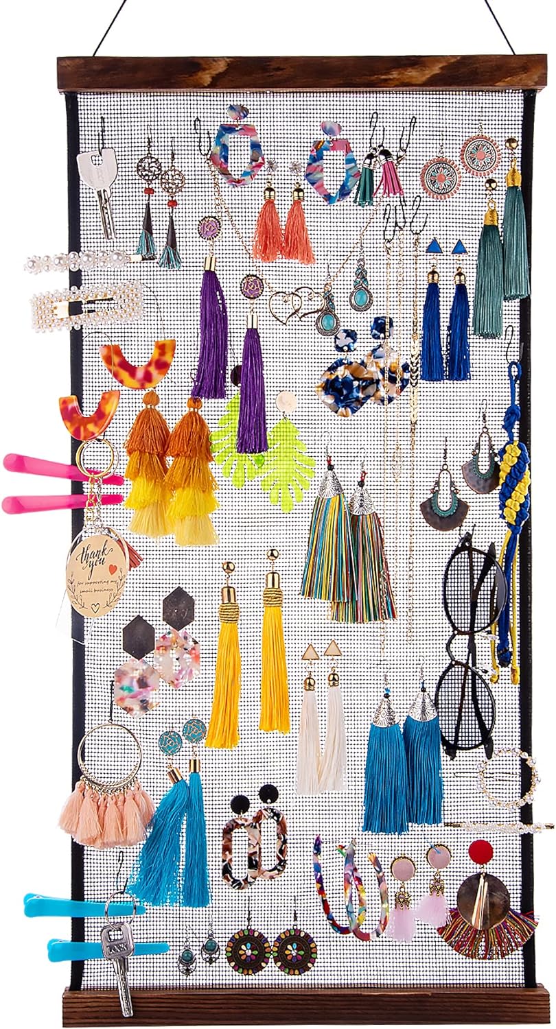 Organiz. aretes malla 20 ganchos S 24x12"