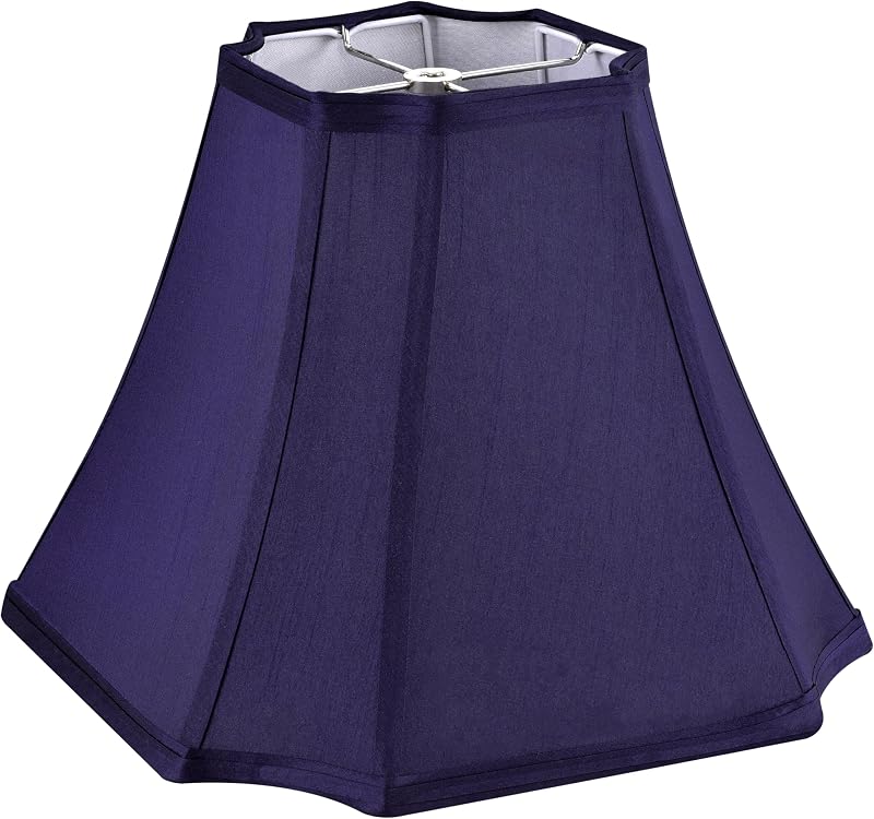Pantalla lámpara esquina 6.5x13.2" azul seda