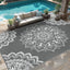 Alfombra exterior 9x18ft impermeable reversible plástico