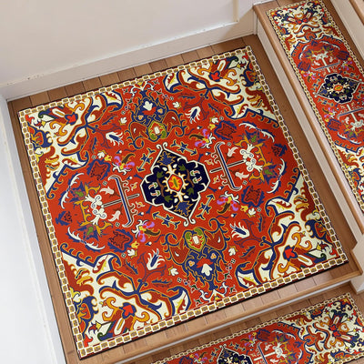 Alfombras escalera goma antideslizante 31x31pulg vintage