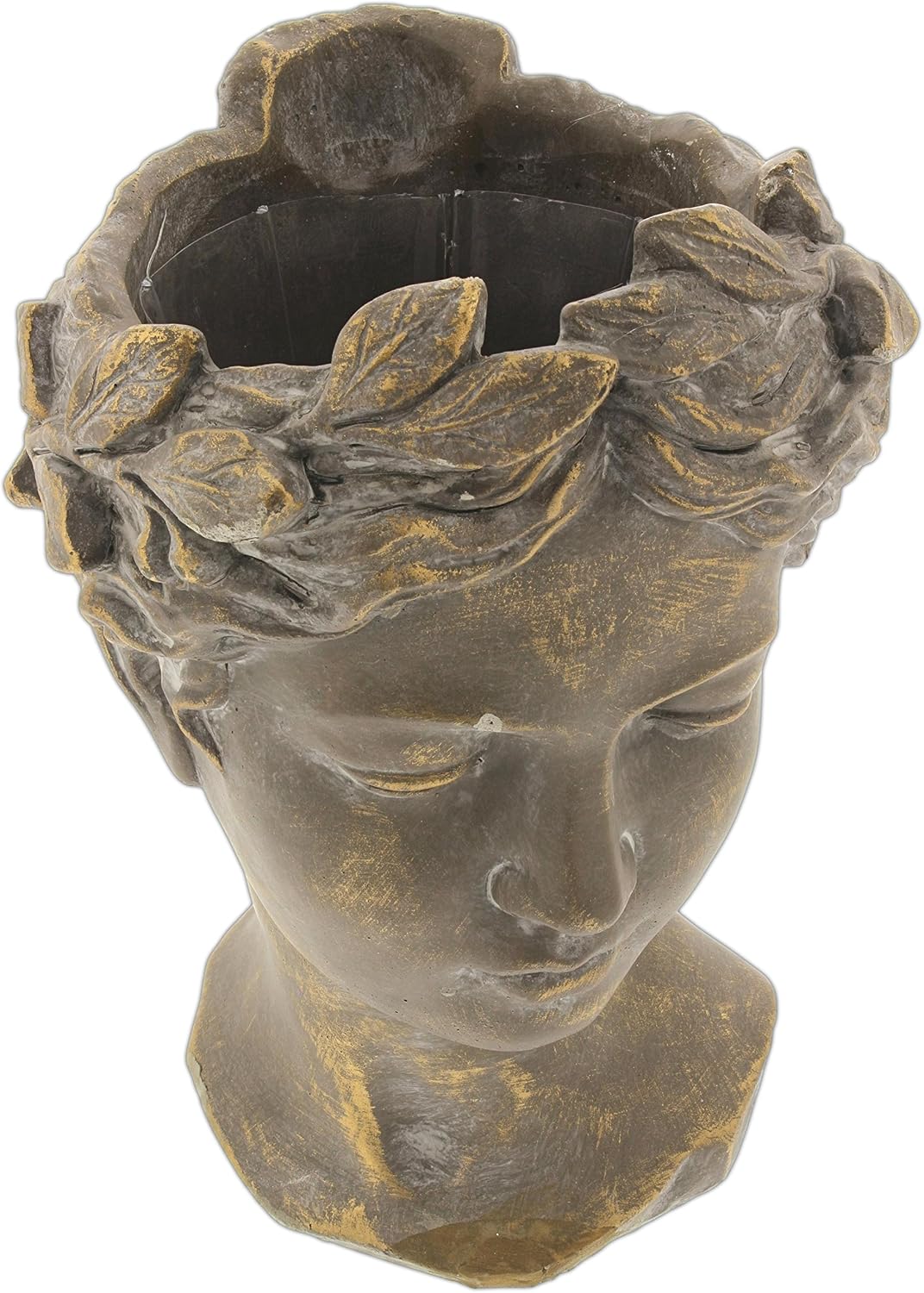 Maceta cemento estatua femenina estilo griego 10.5pulg