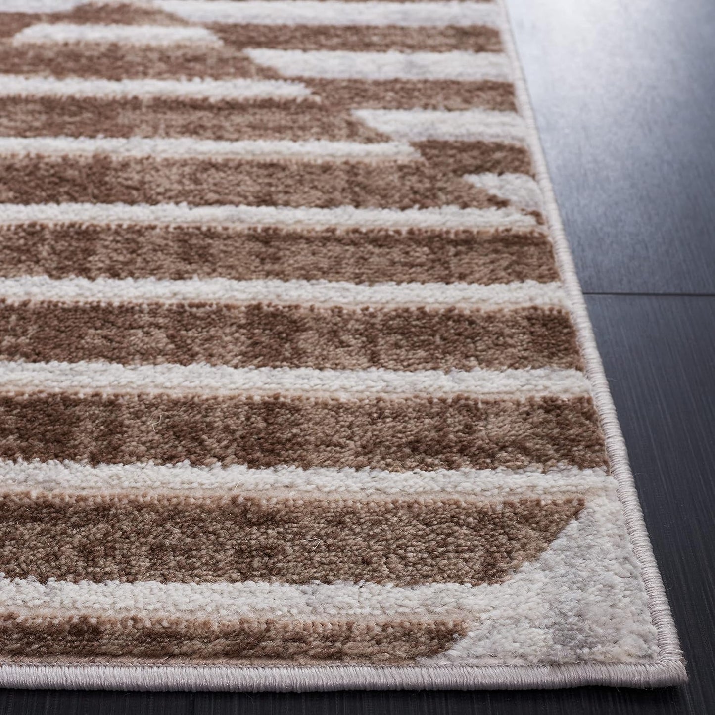 Alfombra decorativa 3x5ft beige y gris claro sala dormitorio