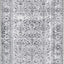 Alfombra tejido plano floral antiguo gris 2'6"x7'6"