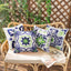 4 Pzas Fundas Almohada 18x18" Estampado Azul