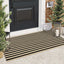 Tapete exterior 2x4.3ft reversible lavable rayas negras