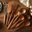 Set 7 Utensilios Cocina Madera Teca Natural