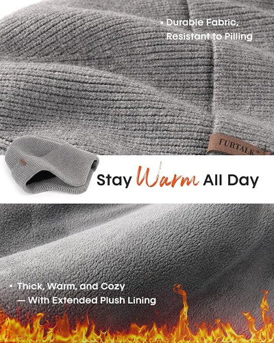 Gorro invierno con solapa forro polar para hombres exterior
