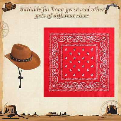 Traje ganso vaquero 23/17pulg cemento sombrero bandana jardín