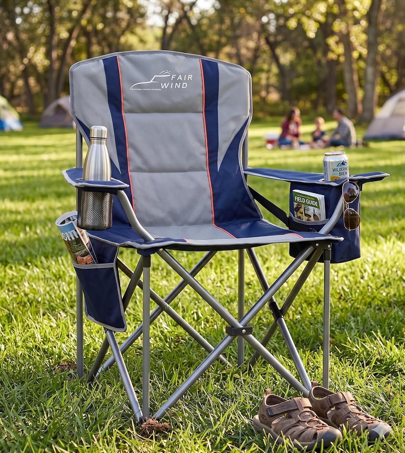 Silla campamento acolchada 500lb plegable ajustable