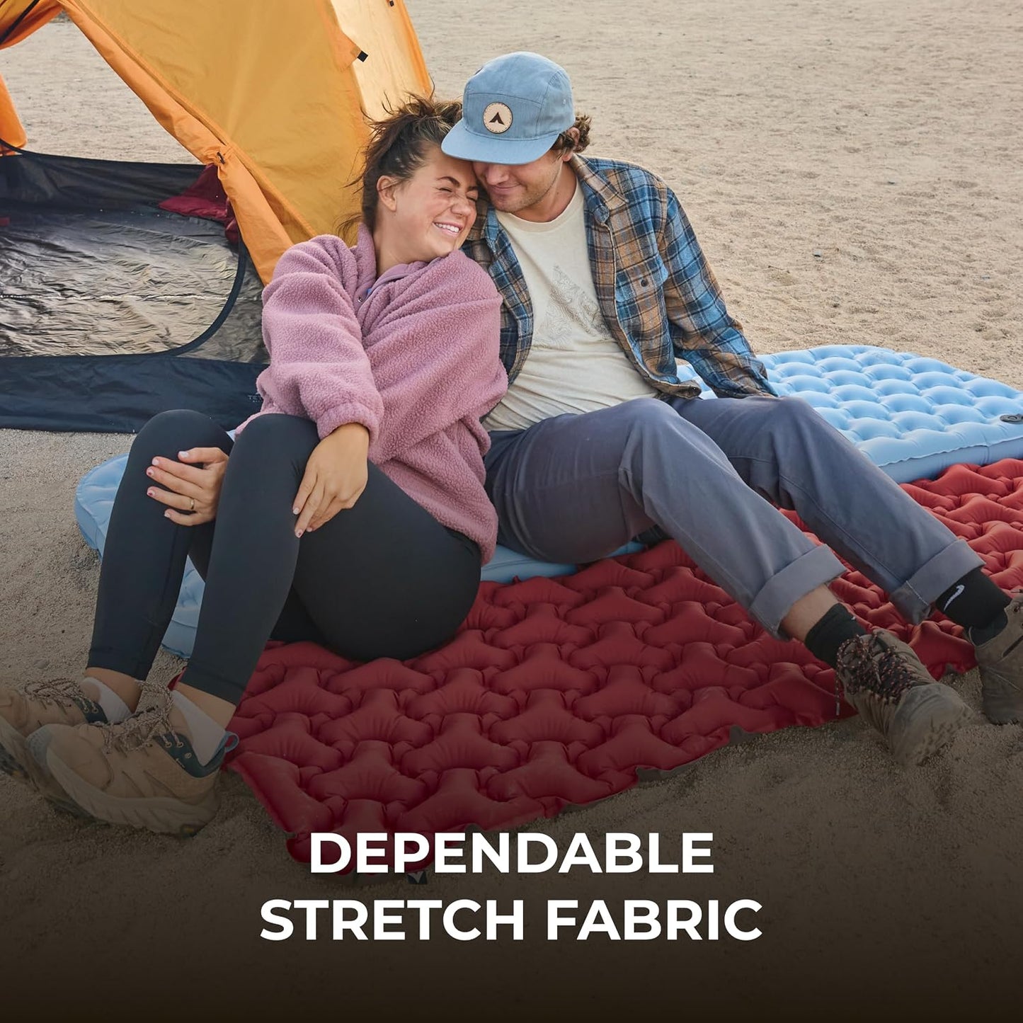 Colchoneta inflable para dormir camping mochilero duradera