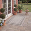 Alfombra decorativa impermeable 2x3ft7pulg beige/negro