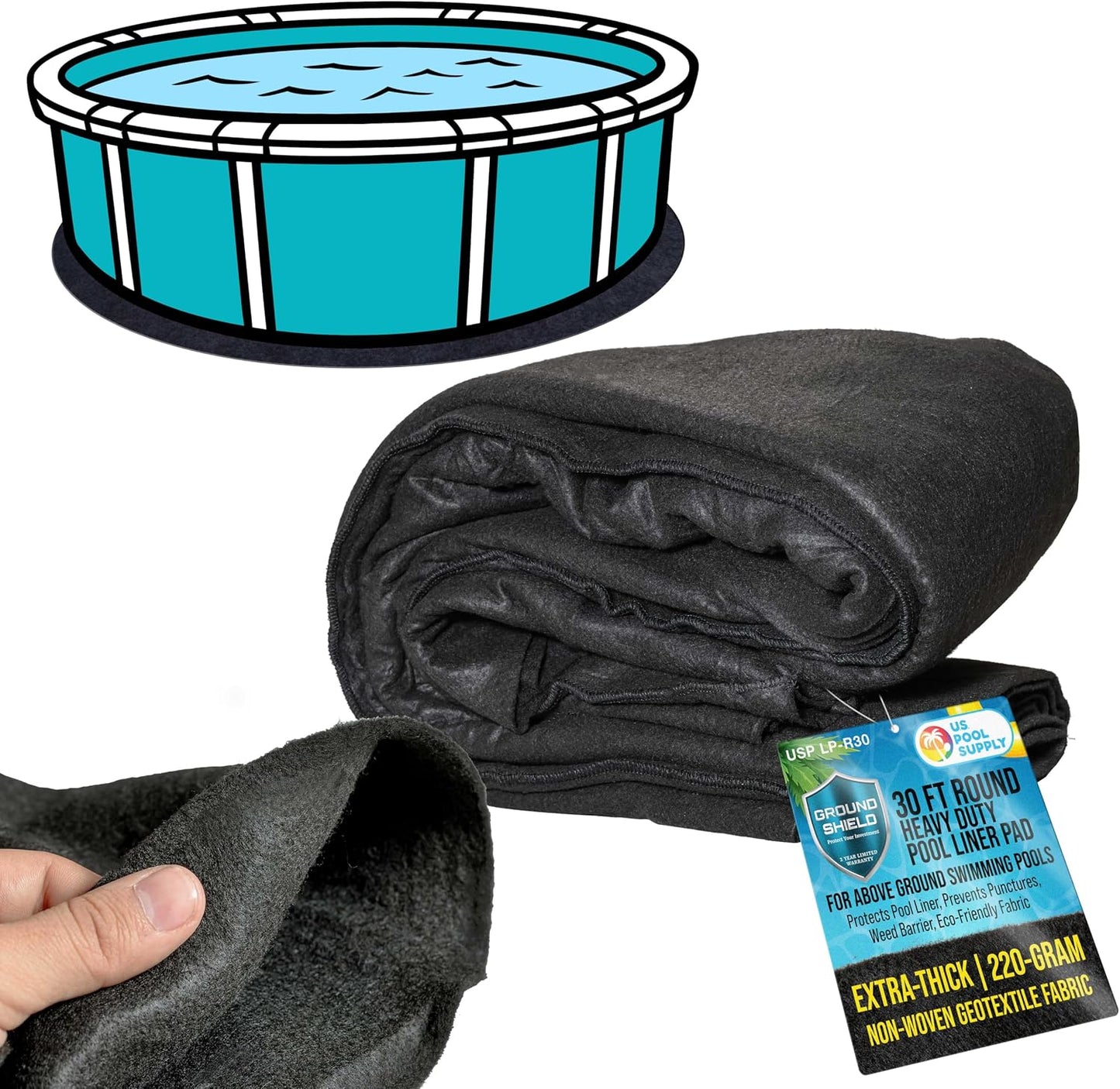 Almohadilla revestimiento piscina redonda 30ft resistente