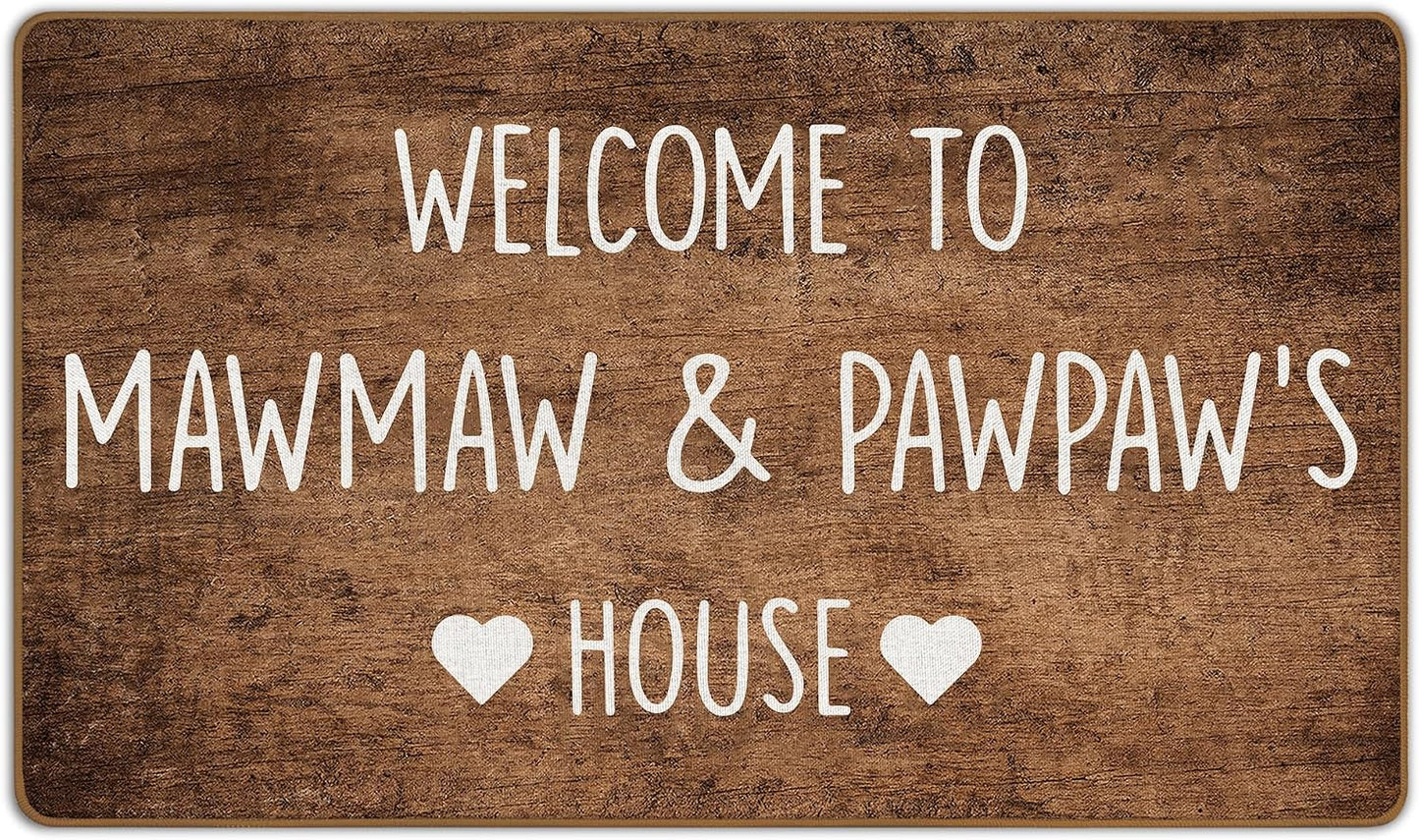 Tapete puerta bienvenida para abuelos y nietos Mawmaw Pawpaw