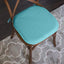Cojines espuma viscoelástica 16x16pulg con tiras teal set 4