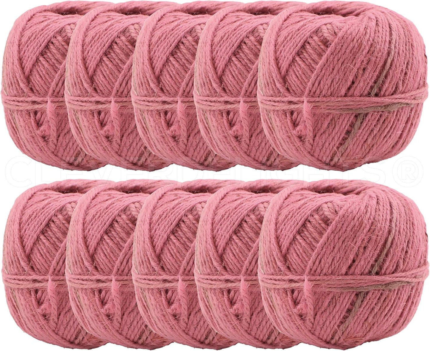 Cuerda yute natural rosa 1000yardas 0.079pulg 10uds