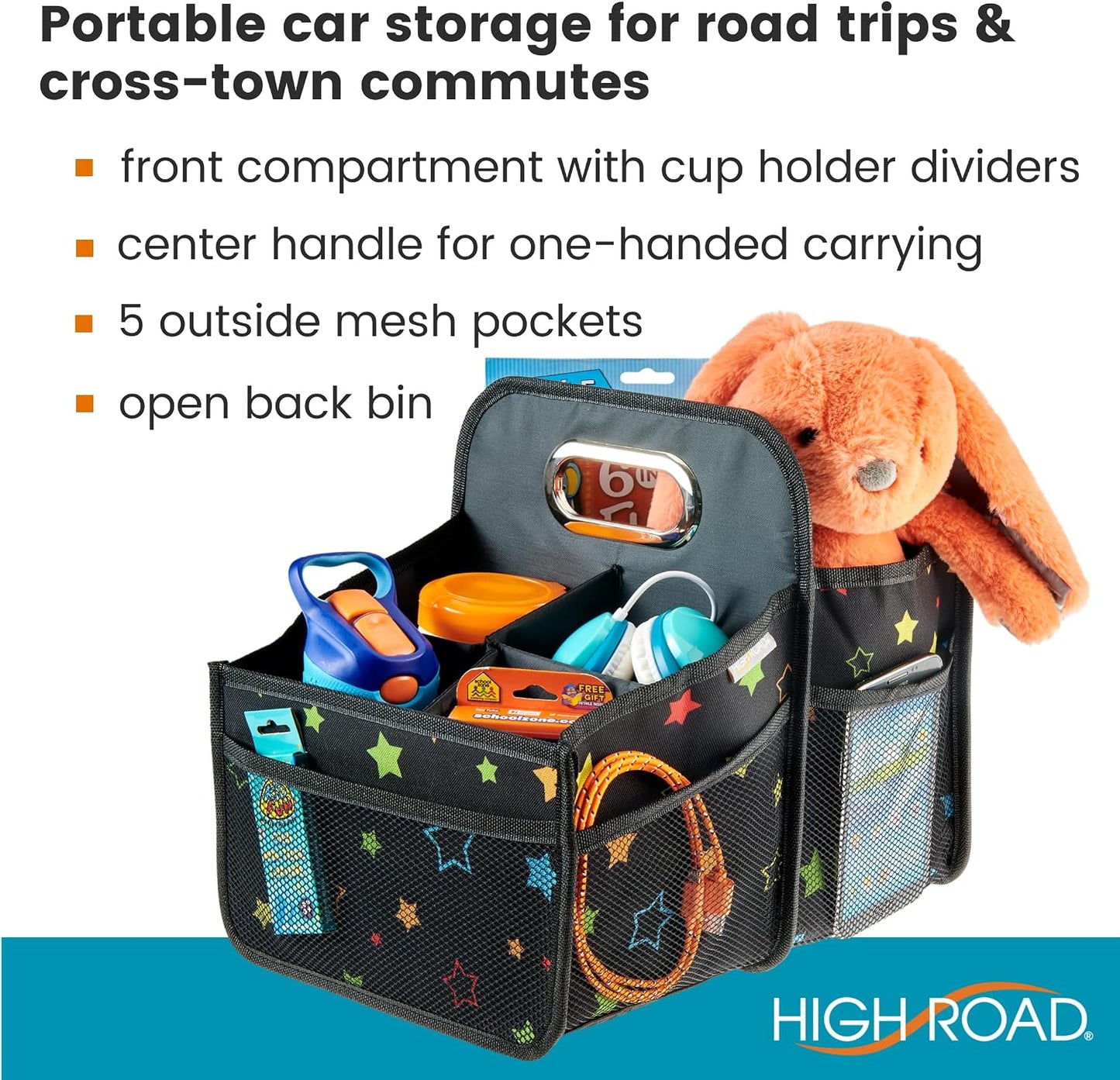 Organiz. asiento coche portavasos para niños y conductores