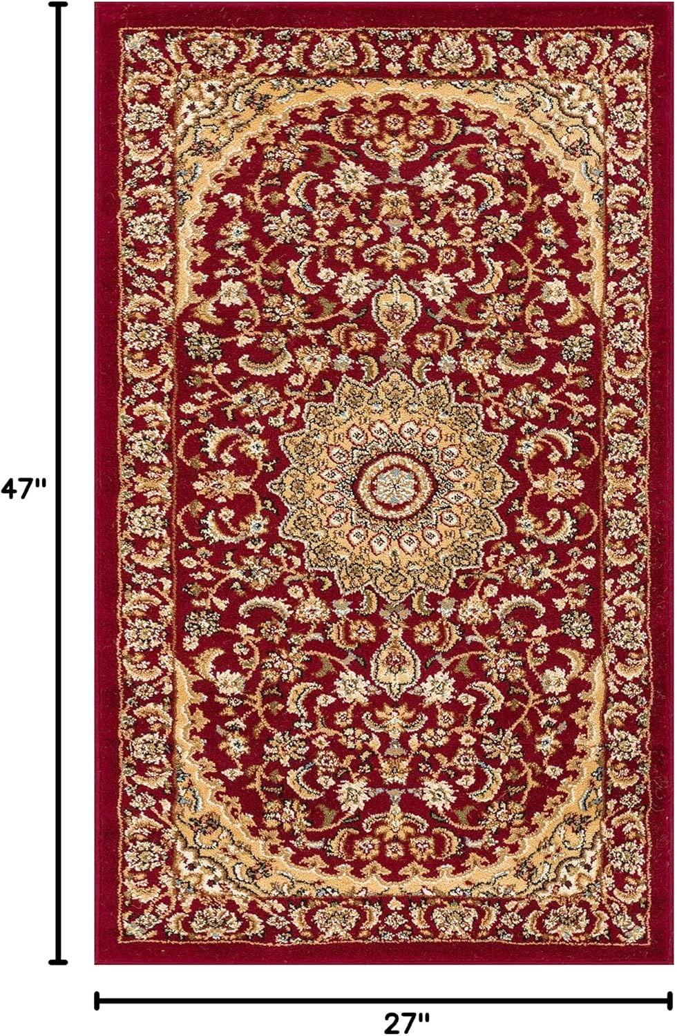 Alfombra tradicional polipropileno rojo