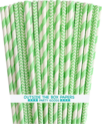Pajitas papel rayas chevron 7.75pulg pack 100