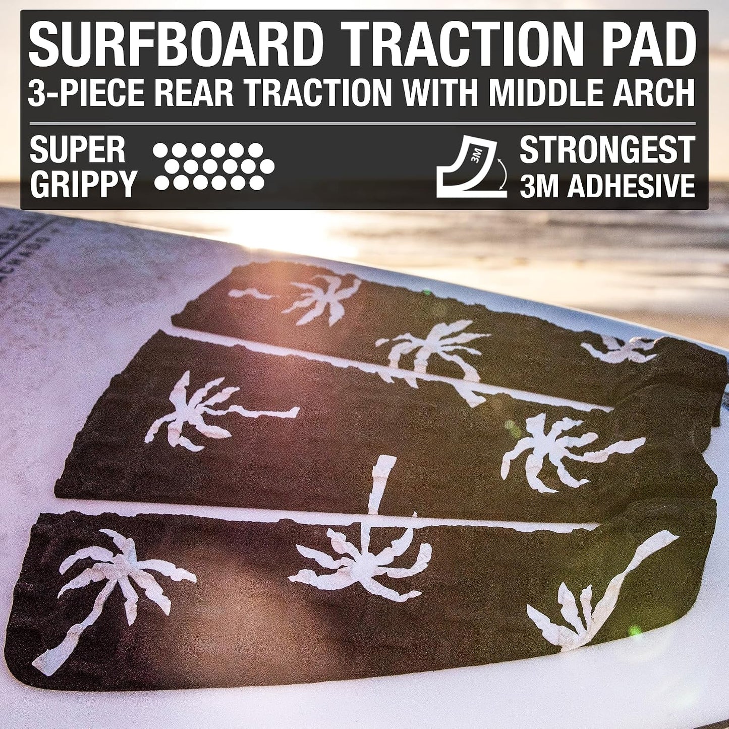 Almohadilla tracción surf 3 Pzas adhesivo 3M agarre máximo