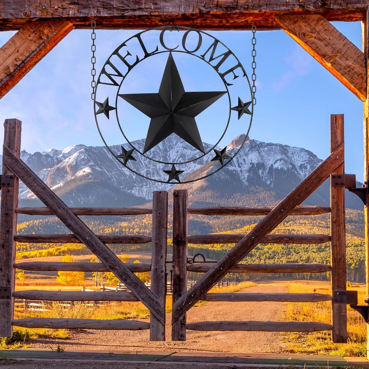 Arte pared metal Lone Star decoración hogar estilo western