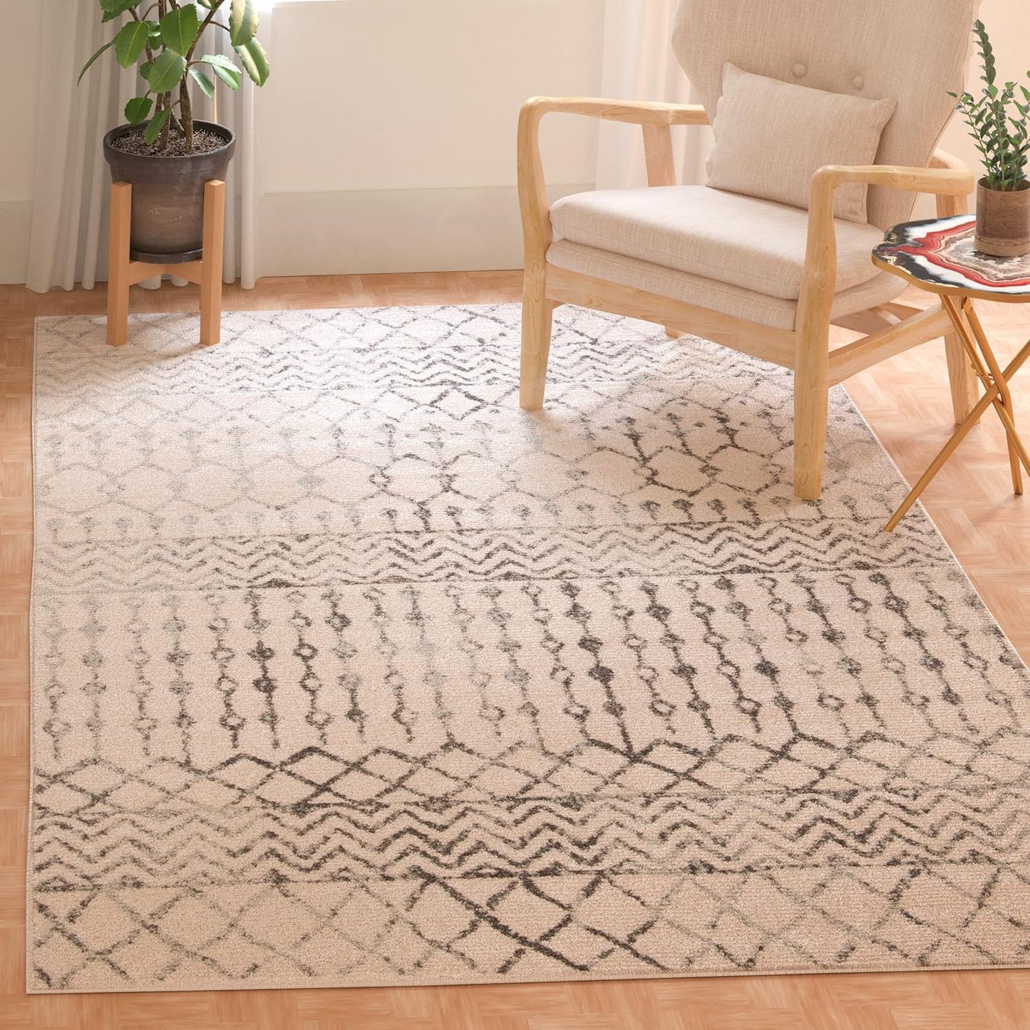 Alfombra Tulum diseño marroquí bohemio dormitorio