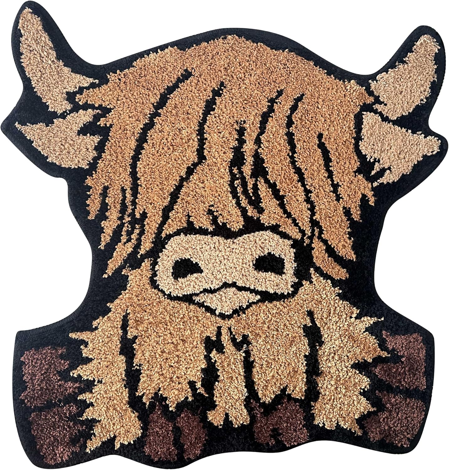 Alfombra baño occidental con estampado toro 24x24pulg