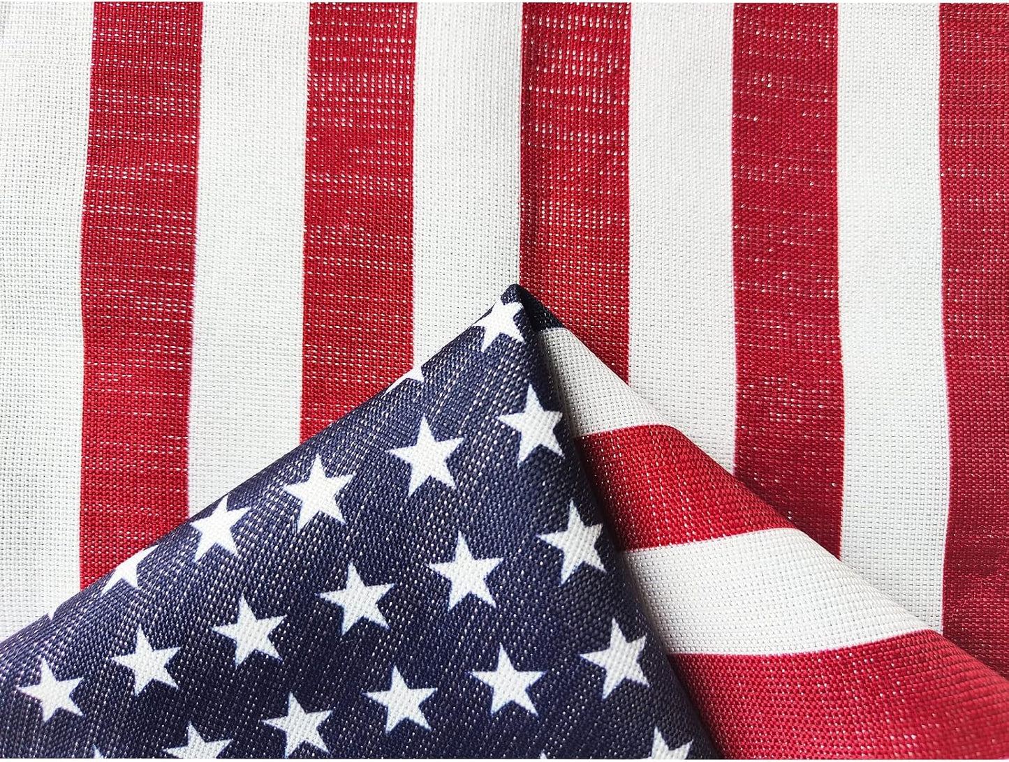 Bandera americana jardín 12x18" doble cara seda plateada