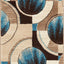 Tapete geométrico azul gris 2x3" diseño rayos sol