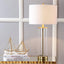 Lámpara mesa vidrio dorado 29.25pulg LED sala dormitorio