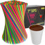 Palitos altos de plástico para café de 7 pulgadas neón