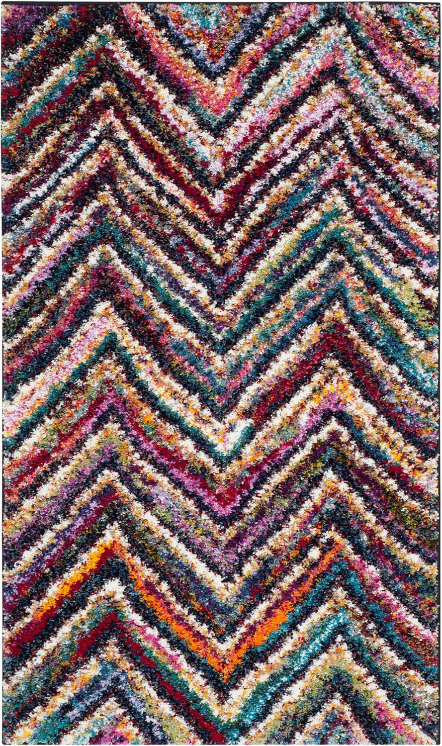 Alfombra decorativa 3x5ft multicolor diseño abstracto no